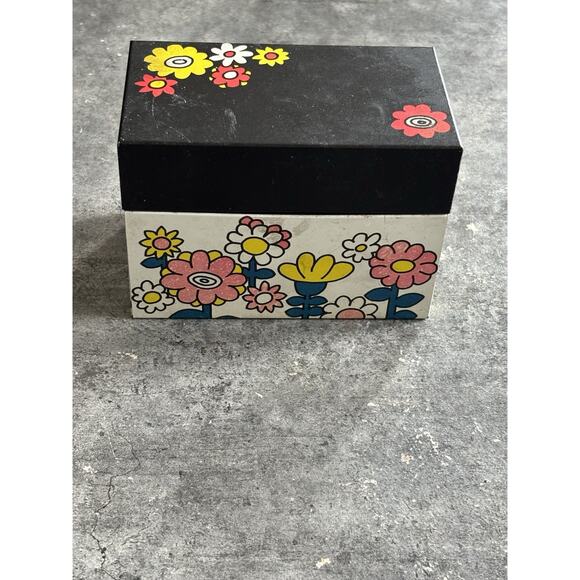 Ohio Art Flower Power Recipe Box 1970s - Picture 1 of 8